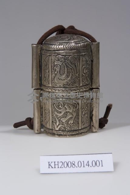 銀動物紋煙絲盒藏品圖，第1張