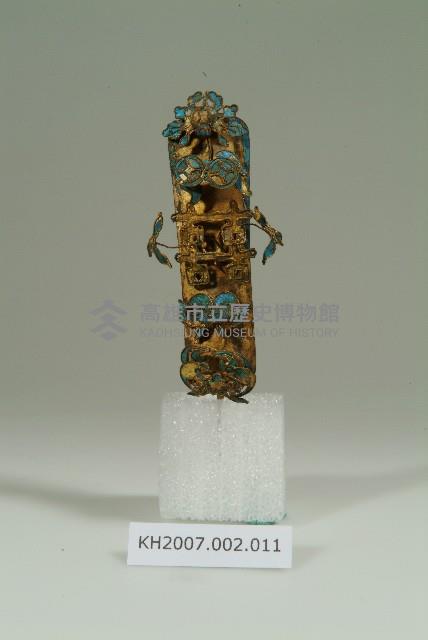 銀鎏金點翠囍字簪藏品圖，第1張