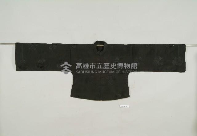 黑綢地對襟立領外掛藏品圖，第1張