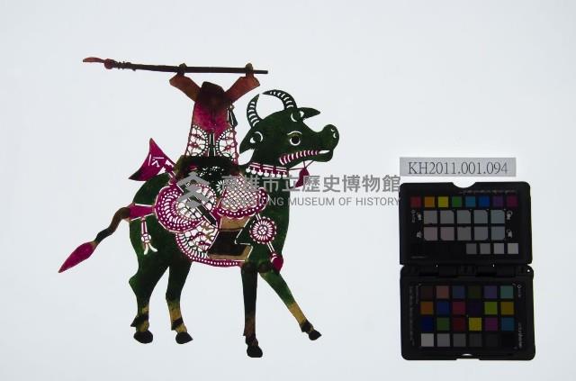 皮影戲偶右男騎-道長騎青牛（偶身）藏品圖，第1張
