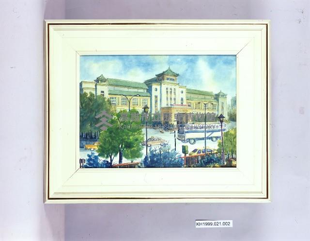 高雄市舊市政府（水彩畫）藏品圖，第1張