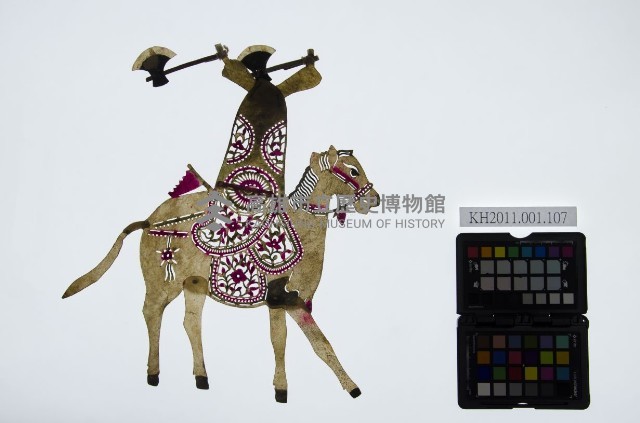 皮影戲偶右男騎-武生騎馬（偶身）藏品圖，第1張