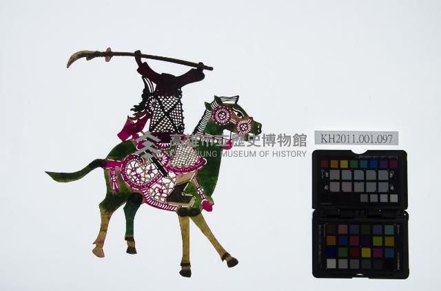 皮影戲偶右男騎-武生騎馬（偶身）藏品圖，第1張