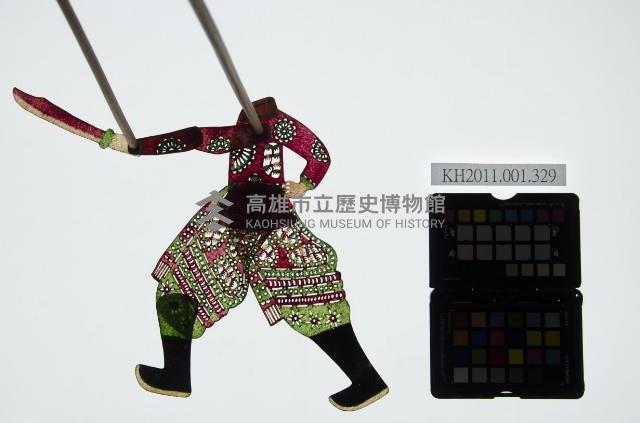 皮影戲簽桿立身偶-武將（偶身）藏品圖，第1張