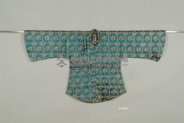 藍綠地花緞大襟短衫藏品圖，第1張