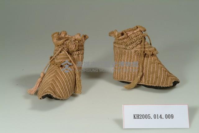 粉綠棉地手鉤童鞋藏品圖，第1張