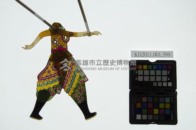 皮影戲簽桿立身偶-花臉武淨（偶身）藏品圖，第1張