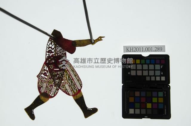 皮影戲簽桿立身偶-武將（偶身）藏品圖，第1張