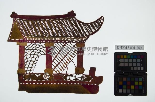 皮影戲道具-亭閣藏品圖，第1張