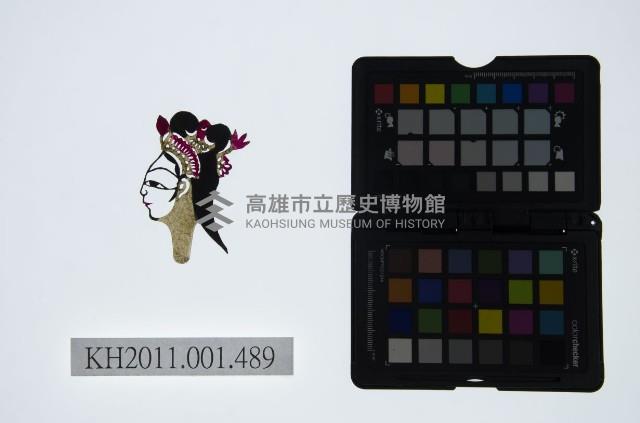 皮影戲偶頭-武旦藏品圖，第1張
