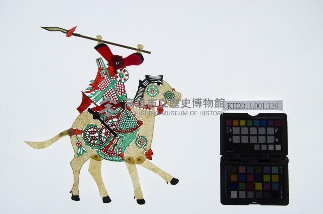 皮影戲偶女騎-女將騎馬（偶身）藏品圖，第1張
