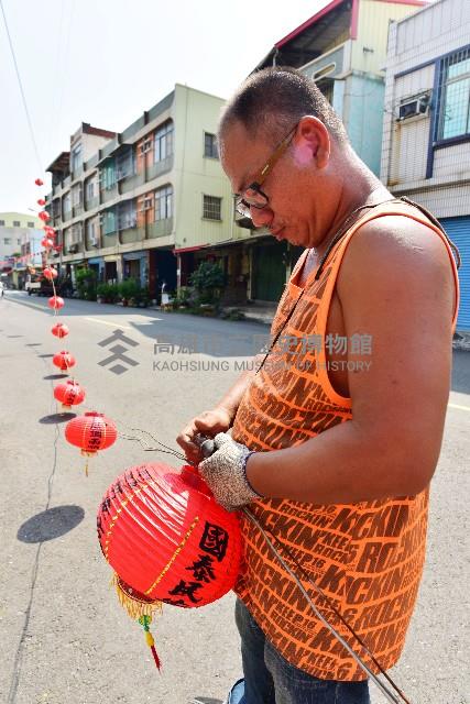大林蒲鳳林宮五朝祈安清醮－鳳西街上祈安燈籠施工藏品圖，第1張