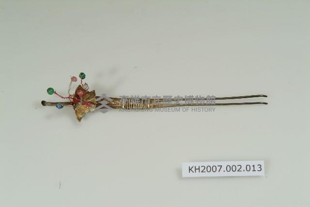 銀鎏金蝴蝶紋耳掏釵藏品圖，第1張