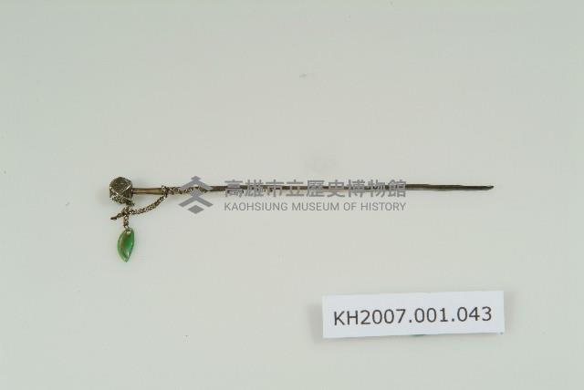 銀多角珠簪藏品圖，第1張