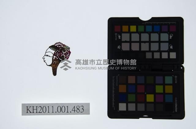 皮影戲偶頭-中年旦藏品圖，第1張