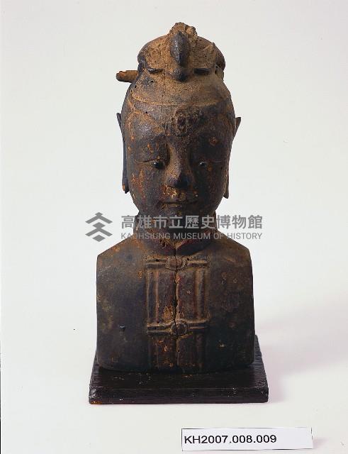 人物頭首木雕神像藏品圖，第1張