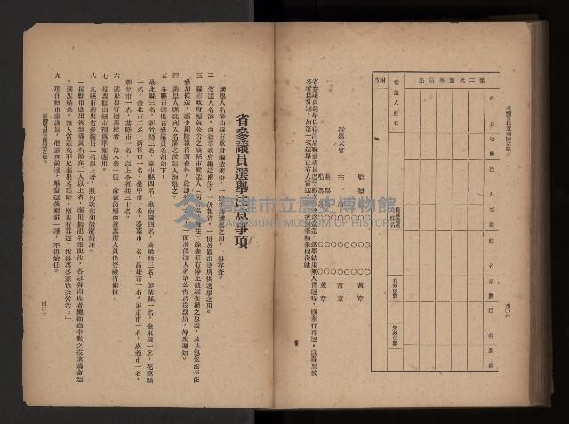 《臺灣省民意機關之建立》藏品圖，第248張