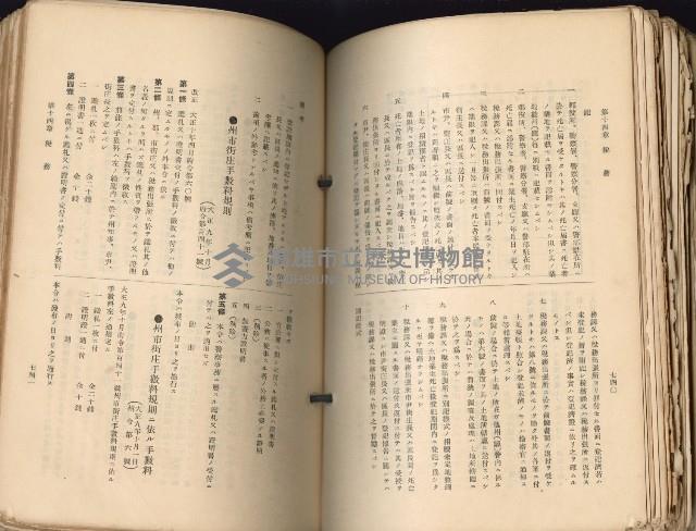 《高雄州市街庄例規輯覽》藏品圖，第416張