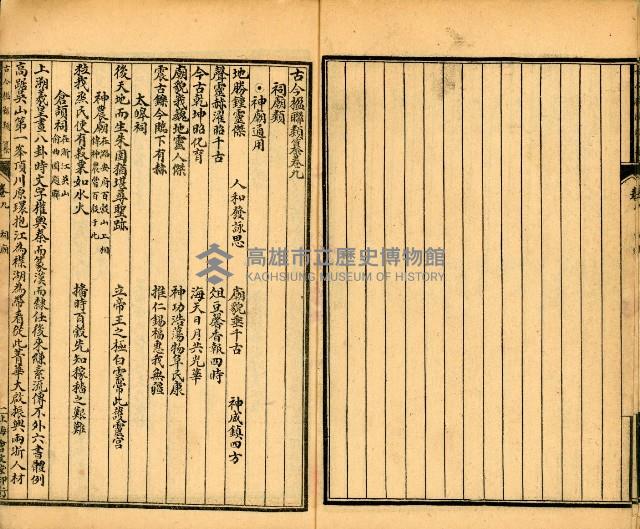 《古今楹聯類纂 第九卷》藏品圖，第8張