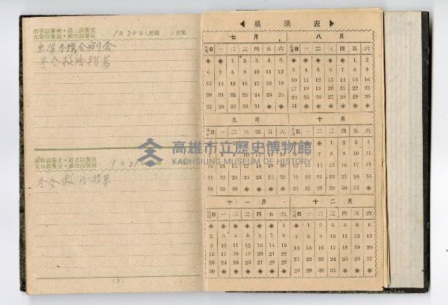 1947年高雄市政府服務日記藏品圖，第7張