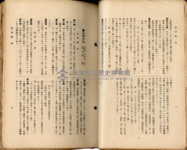 《高雄州市街庄例規輯覽》藏品圖，第36張