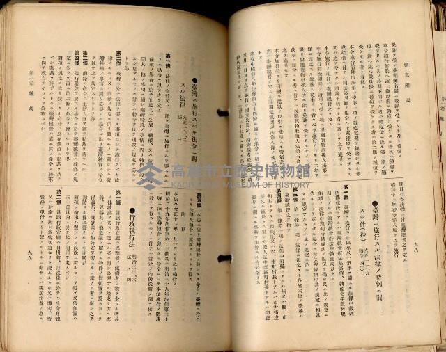 《高雄州市街庄例規輯覽》藏品圖，第82張