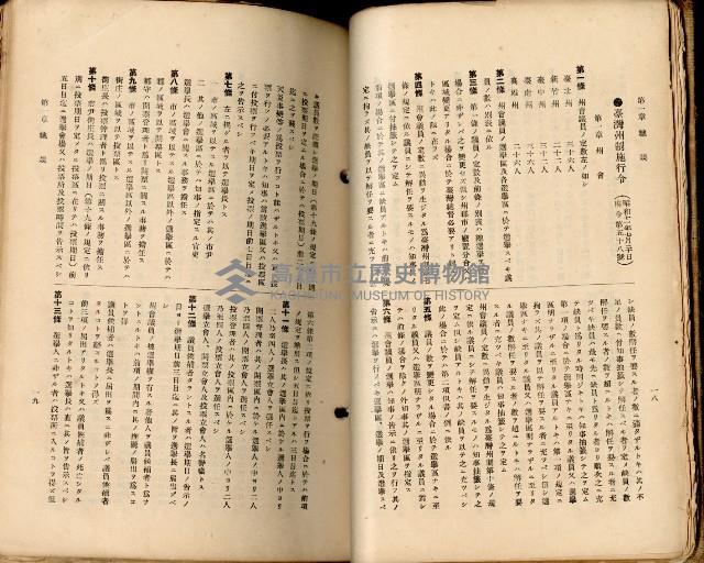 《高雄州市街庄例規輯覽》藏品圖，第42張