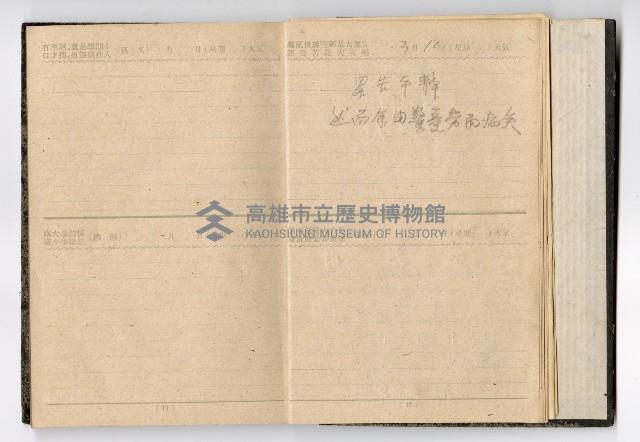 1947年高雄市政府服務日記藏品圖，第13張