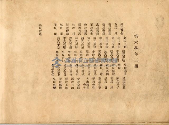 高雄第一公學校卒業記念寫真帖藏品圖，第12張