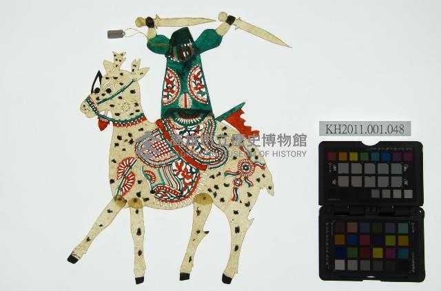 皮影戲偶全身女騎-道姑騎梅花鹿藏品圖，第3張