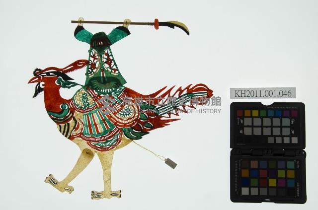 皮影戲偶全身女騎-道姑騎禽鳥藏品圖，第3張