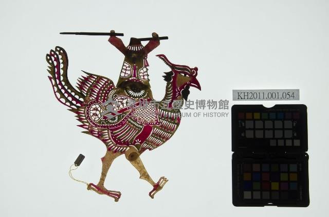 皮影戲偶全身女騎-道姑騎禽鳥藏品圖，第3張