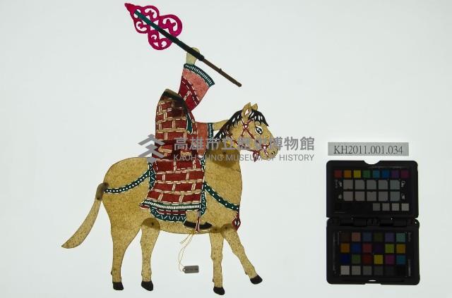 皮影戲偶全身男騎-唐三藏藏品圖，第3張