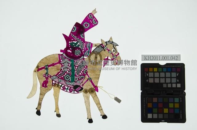 皮影戲偶全身男騎-縣官老爺騎白馬藏品圖，第3張