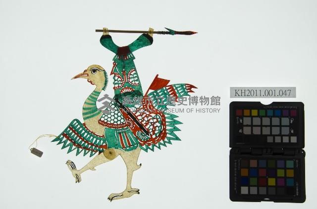 皮影戲偶全身女騎-道姑騎禽鳥藏品圖，第3張