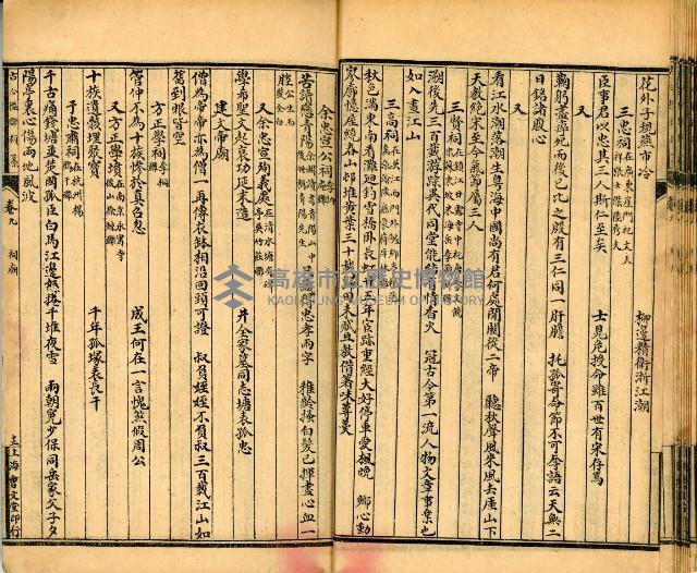 《古今楹聯類纂 第九卷》藏品圖，第22張