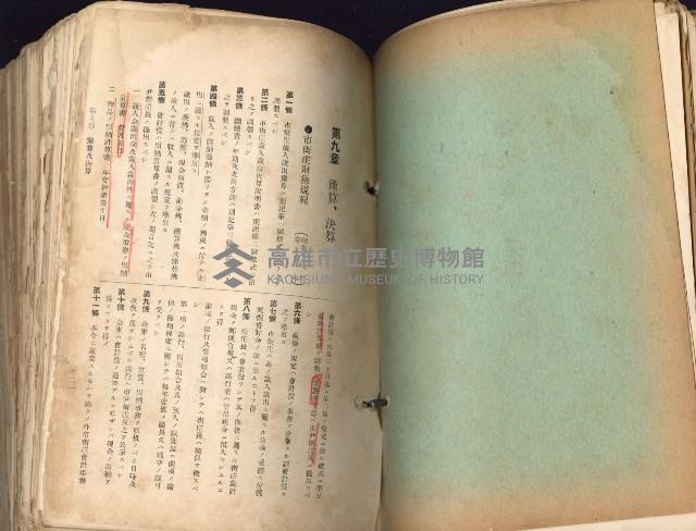 《高雄州市街庄例規輯覽》藏品圖，第201張