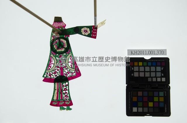 皮影戲簽桿立身偶-老彩旦（偶身）藏品圖，第2張