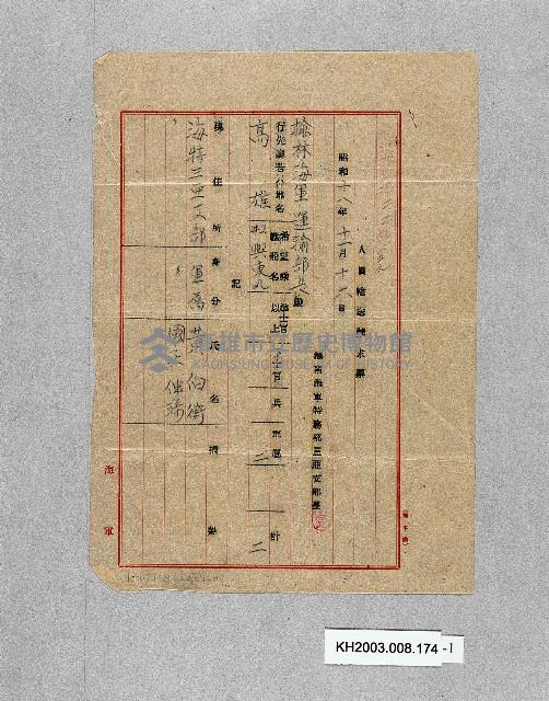 登錄號:KH2003.008.0174藏品圖，第1張