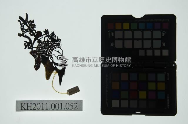 皮影戲偶全身男騎-老將軍騎麒麟藏品圖，第2張