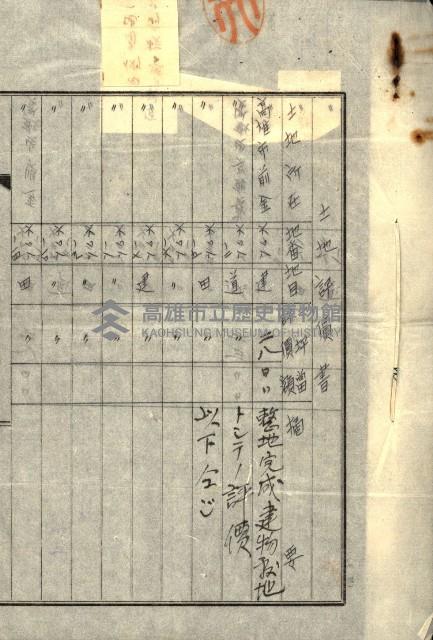 陸軍用地關係綴（評價關係）藏品圖，第100張