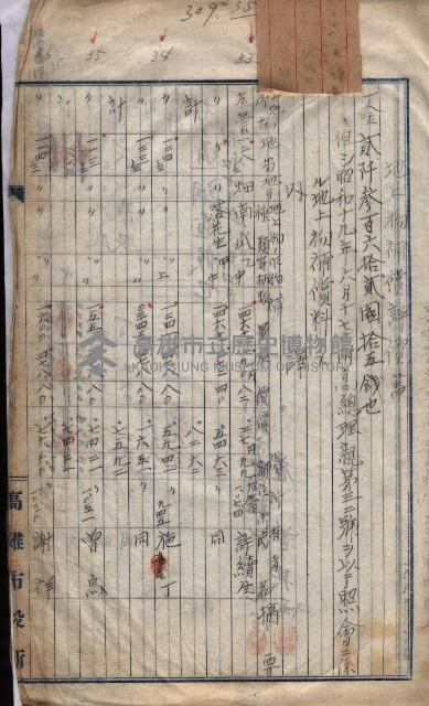 高臨營第一號ノ內二十二第（15）工事用地借上（左營）藏品圖，第10張