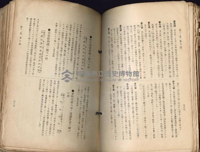 《高雄州市街庄例規輯覽》藏品圖，第325張