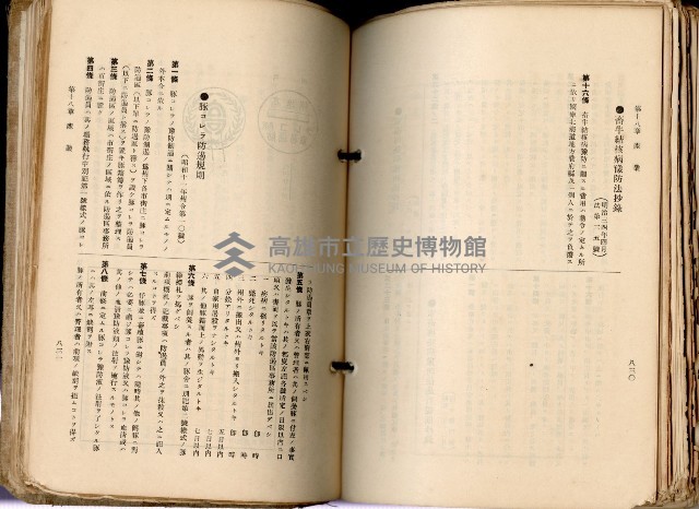《高雄州市街庄例規輯覽》藏品圖，第465張