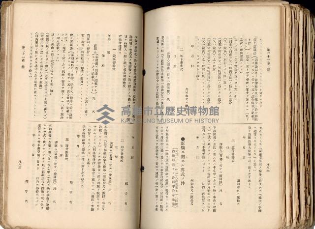 《高雄州市街庄例規輯覽》藏品圖，第544張