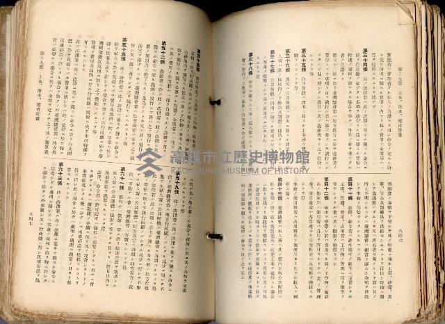 《高雄州市街庄例規輯覽》藏品圖，第474張