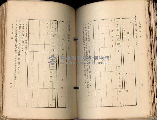 《高雄州市街庄例規輯覽》藏品圖，第393張