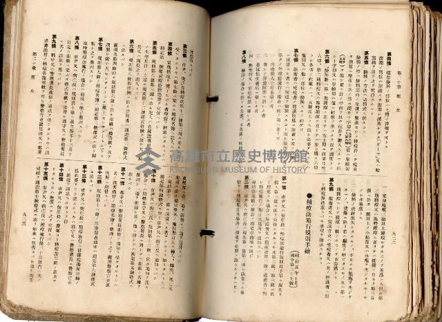 《高雄州市街庄例規輯覽》藏品圖，第513張