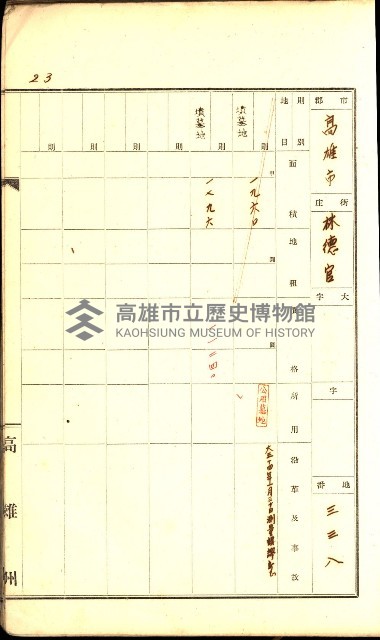 州有墓地臺帳（高雄市）藏品圖，第34張