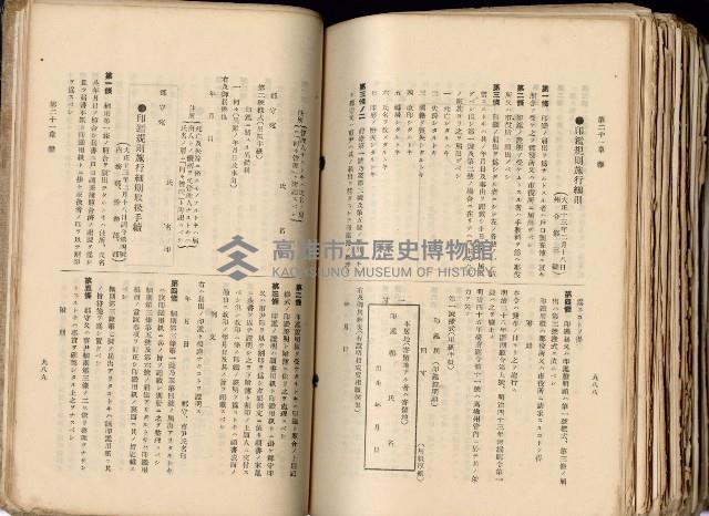 《高雄州市街庄例規輯覽》藏品圖，第547張